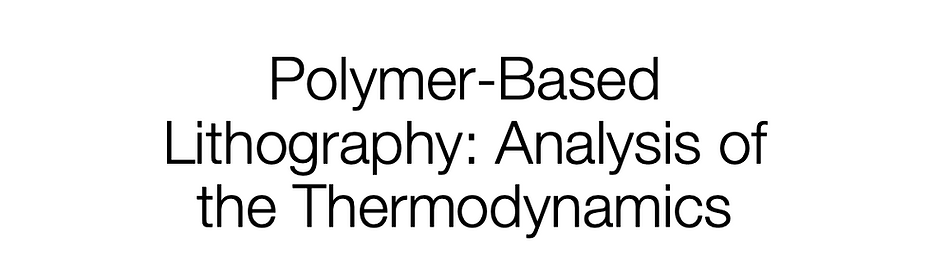 Polymer lithography study figure